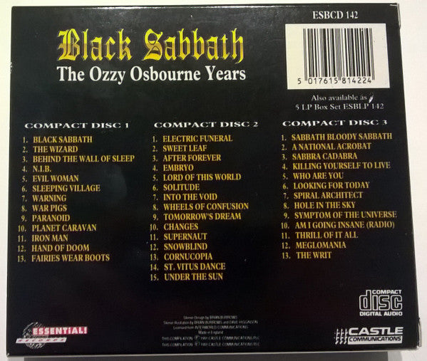 Black Sabbath : The Ozzy Osbourne Years (3xCD, Comp, Sli)