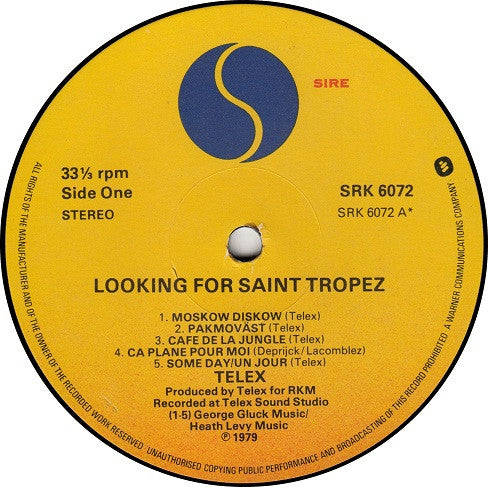 Telex : Looking For Saint Tropez (LP, Album)