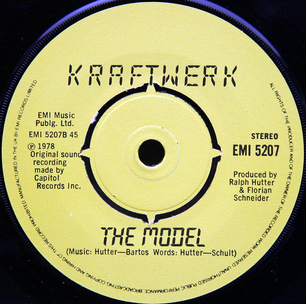 Kraftwerk : The Model / Computer Love (7", Single, Pus)