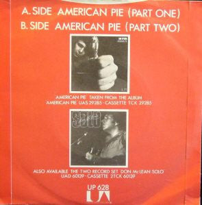 Don McLean : American Pie (7", Single, RE)