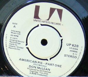 Don McLean : American Pie (7", Single, RE)