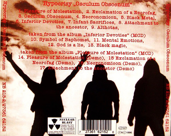 Hypocrisy : Osculum Obscenum (CD, Album, RE, Dig)