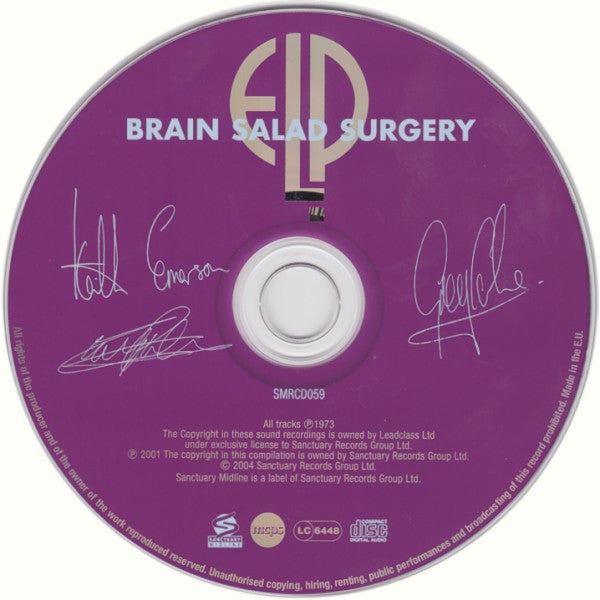 Emerson, Lake & Palmer : Brain Salad Surgery (CD, Album, RE, RM)