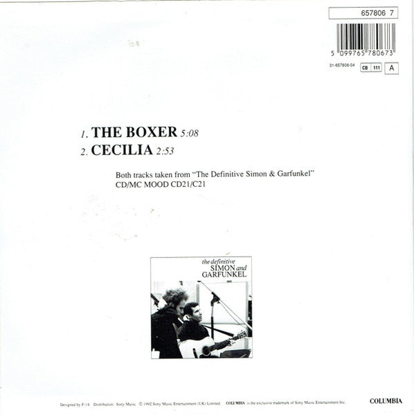 Simon & Garfunkel : The Boxer (7", Single)