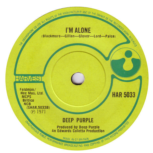 Deep Purple : Strange Kind Of Woman (7", Single, Sol)