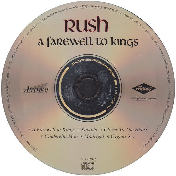 Rush : A Farewell To Kings (CD, Album, RE, RM)