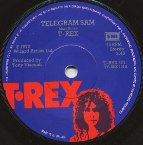 T•Rex* : Telegram Sam (7", Maxi, Sol)