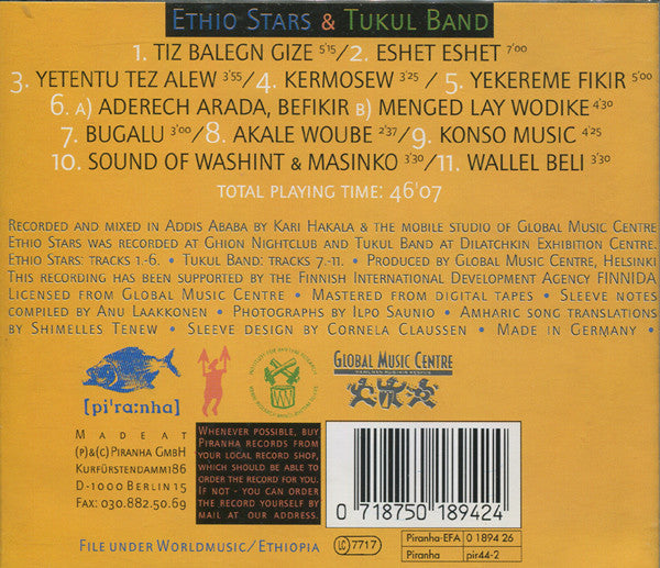 Tukul Band & Ethio Stars : Amharic Hits And Experimental Tradition From Ethiopia (CD, Album)