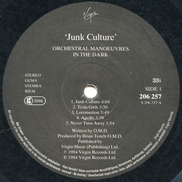 Orchestral Manoeuvres In The Dark : Junk Culture (LP, Album)