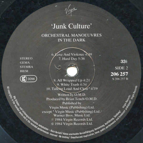 Orchestral Manoeuvres In The Dark : Junk Culture (LP, Album)