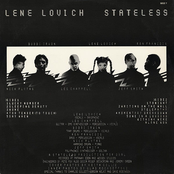 Lene Lovich : Stateless (LP, Album, RE, Yel)