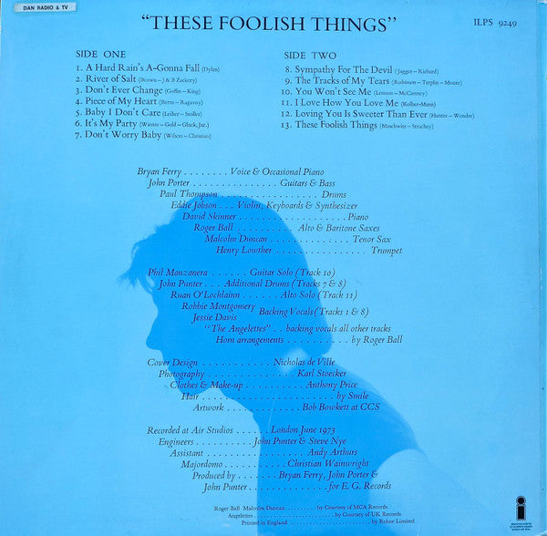 Bryan Ferry : These Foolish Things (LP, Album)