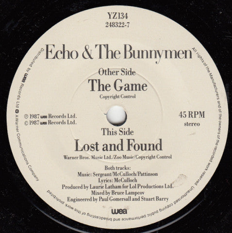 Echo & The Bunnymen : The Game (7", Single)