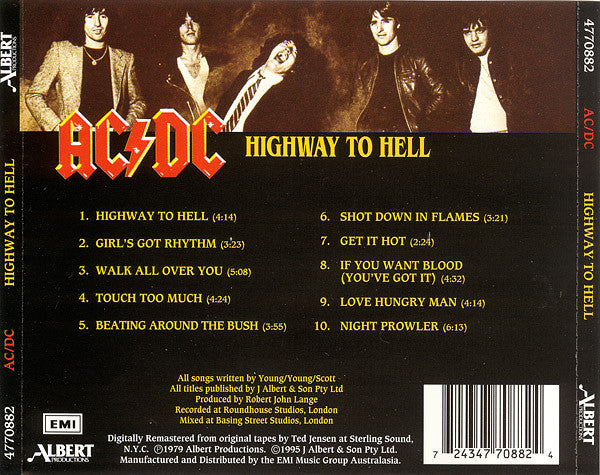 AC/DC : Highway To Hell (CD, Album, RE, RM)