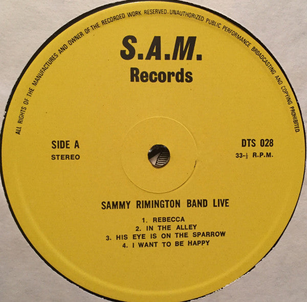 Sammy Rimington Band : Live - Session (LP, Album)