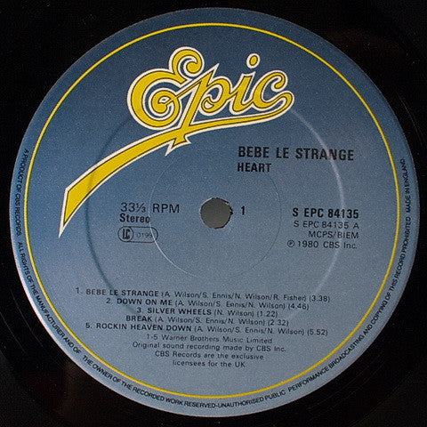 Heart : Bebe Le Strange (LP, Album)