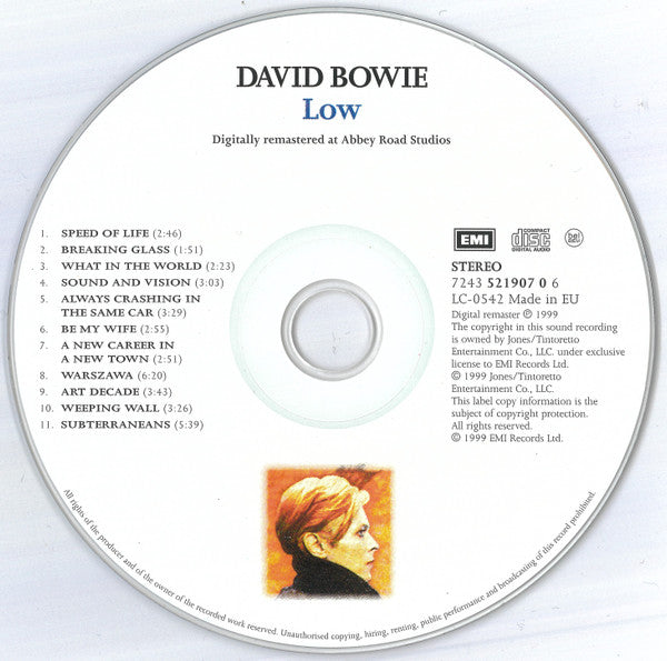 David Bowie : Low (CD, Album, Enh, RE, RM)