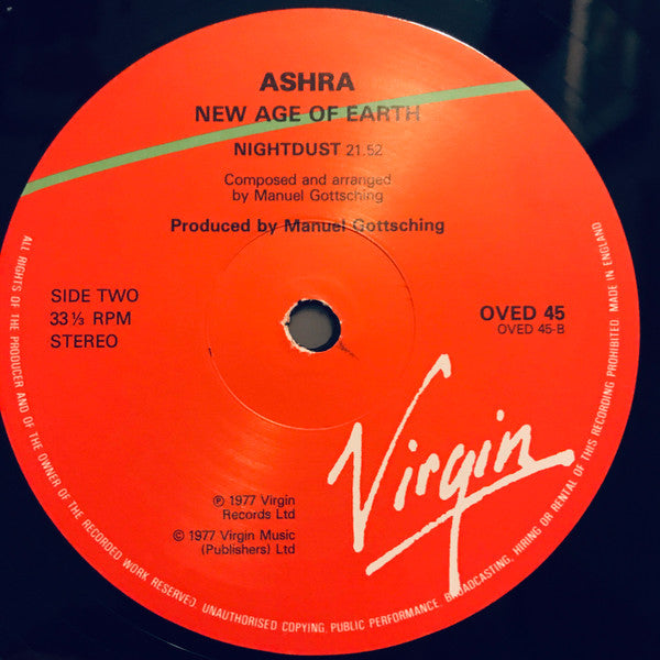 Ashra : New Age Of Earth (LP, Album, RE)