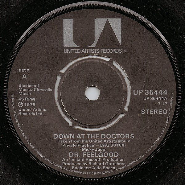 Dr. Feelgood : Down At The Doctors (7", Single)