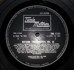 Various : Motown Chartbusters Vol. 3 (LP, Album, Comp, Mono)