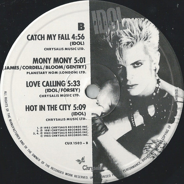 Billy Idol : Vital Idol (LP, Album, Comp)