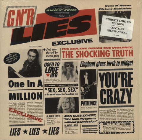 Guns N' Roses : G N' R Lies (LP, Album, Ltd, Ban)