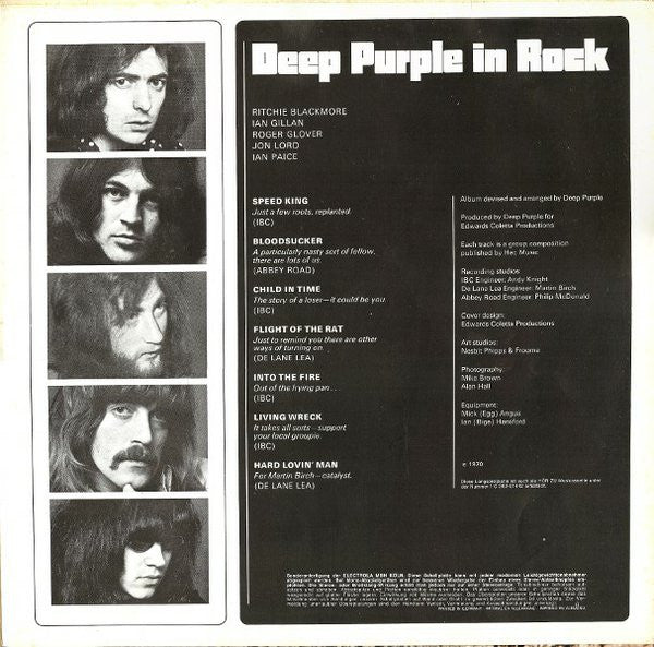 Deep Purple : In Rock (LP, Album, Gat)