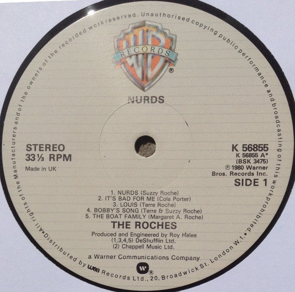 The Roches : Nurds (LP, Album)