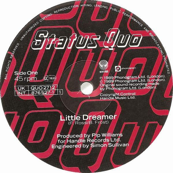 Status Quo : Little Dreamer (12", Single, Ltd, Gat)