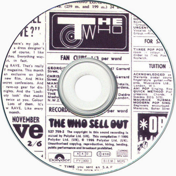 The Who : The Who Sell Out (CD, Album, RE, RM)