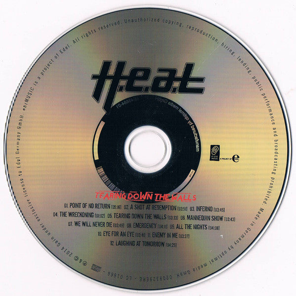 H.E.A.T : Tearing Down The Walls (CD, Album)