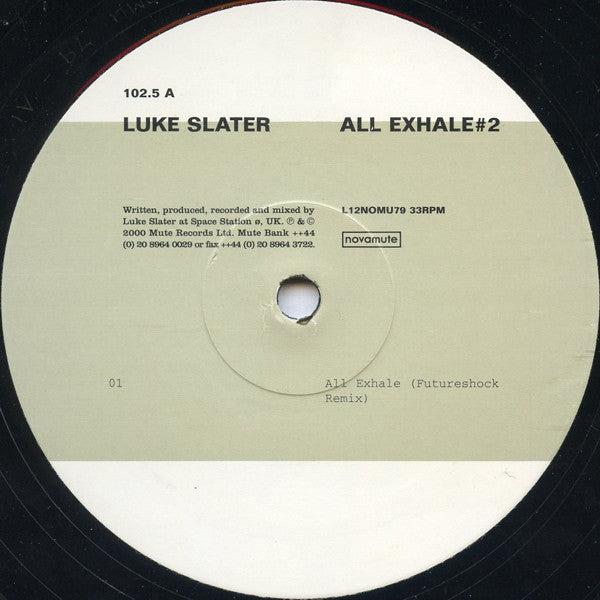 Luke Slater : All Exhale #2 (12")