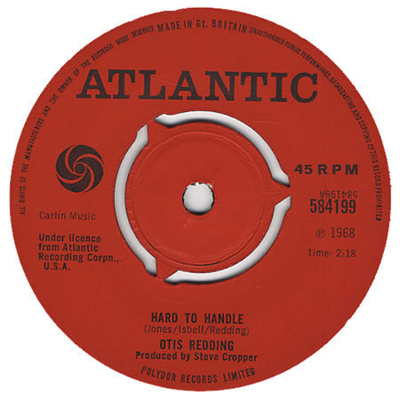 Otis Redding : Hard To Handle (7", Single, 3-P)