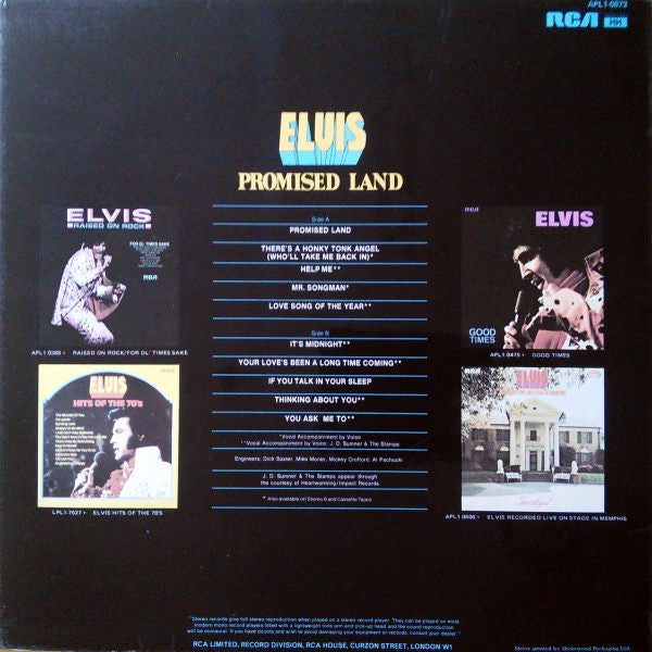 Elvis Presley : Promised Land (LP, Album)