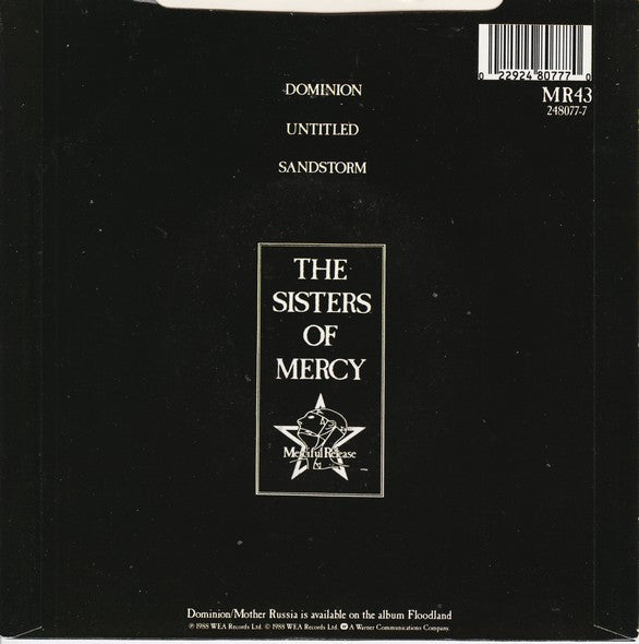 The Sisters Of Mercy : Dominion (7", Single, Pap)