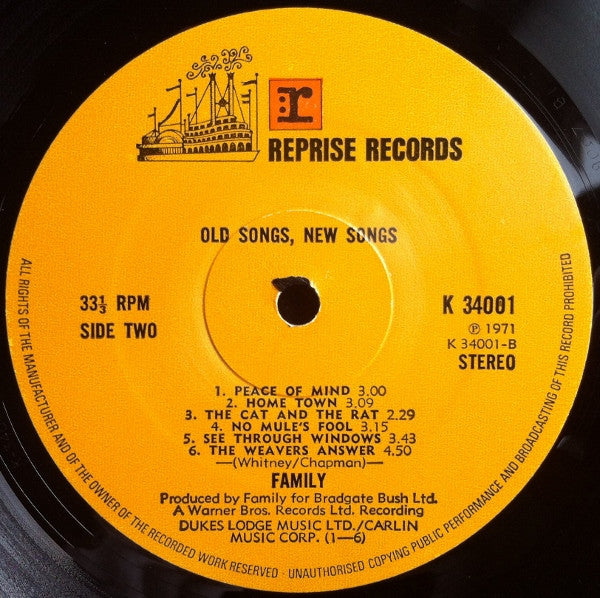 Family (6) : Old Songs, New Songs (LP, Comp)