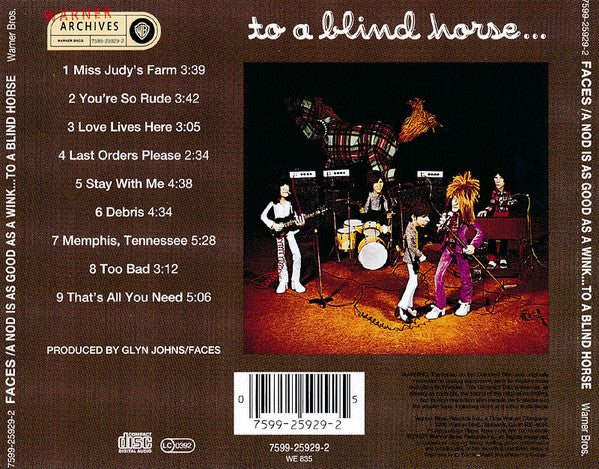 Faces (3) : A Nod Is As Good As A Wink...To A Blind Horse (CD, Album, RE)