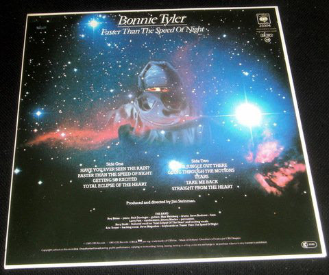 Bonnie Tyler : Faster Than The Speed Of Night (LP, Album, RE, Red)