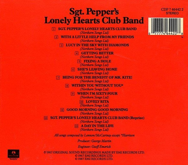 The Beatles : Sgt. Pepper's Lonely Hearts Club Band (CD, Album, RE, Sli)