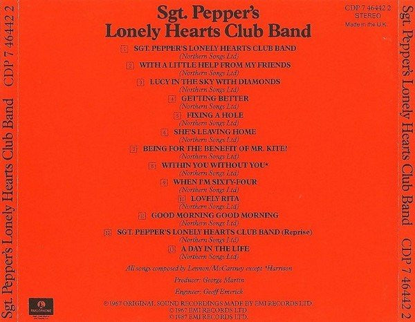 The Beatles : Sgt. Pepper's Lonely Hearts Club Band (CD, Album, RE, Sli)