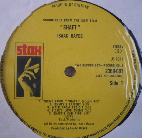 Isaac Hayes : Shaft (2xLP, Album, Gat)