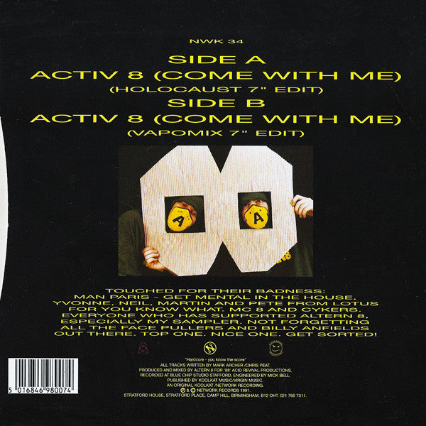 Altern 8 : Activ 8 (Come With Me) (7", Single)