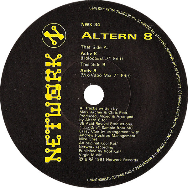 Altern 8 : Activ 8 (Come With Me) (7", Single)