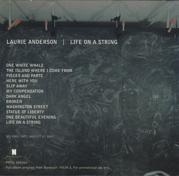 Laurie Anderson : Life On A String (CD, Promo)