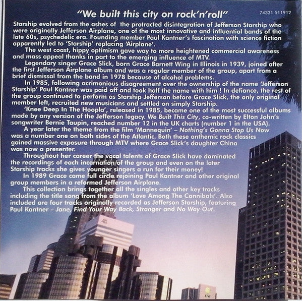 Starship (2) : We Built This City (The Very Best Of Starship) (CD, Comp)