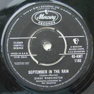 Dinah Washington : September In The Rain (7", Single)