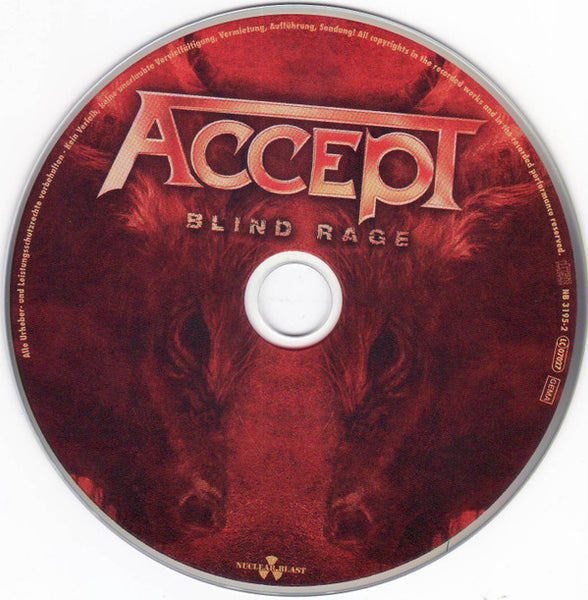 Accept : Blind Rage (CD, Album)