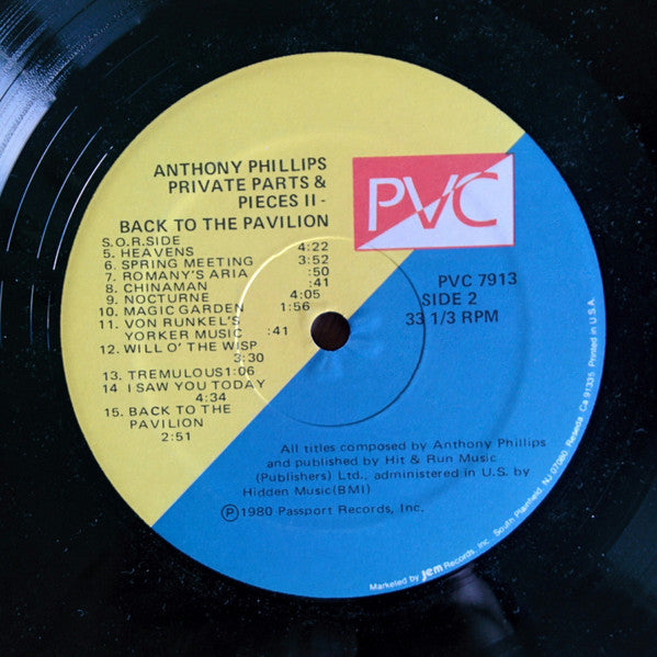 Anthony Phillips : Private Parts & Pieces II: Back To The Pavilion (LP, Album, RP)