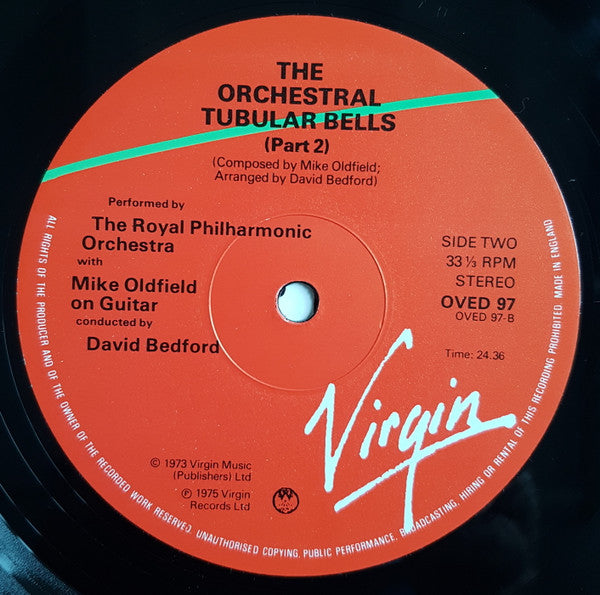 The Royal Philharmonic Orchestra* With Mike Oldfield Conducted By David Bedford : The Orchestral Tubular Bells (LP, Album, RE)