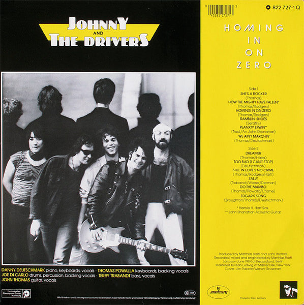 Johnny And The Drivers : Homing In On Zero (LP, Album)